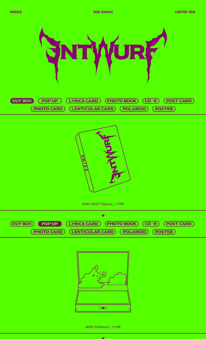 Amazon.com: DREAMUS NMIXX ENTWURF 2nd Single Album Limited Version